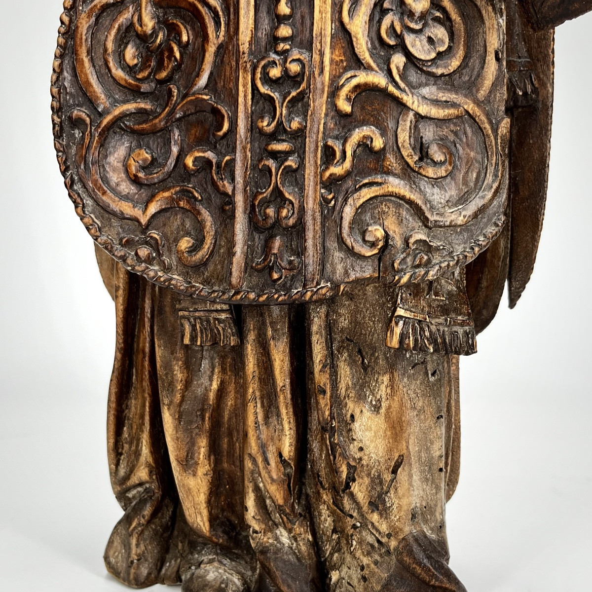 Ecclesiastic (st Philippe Néri ?), Carved Wood Statue, Flanders 18th Century 18th Century-photo-5