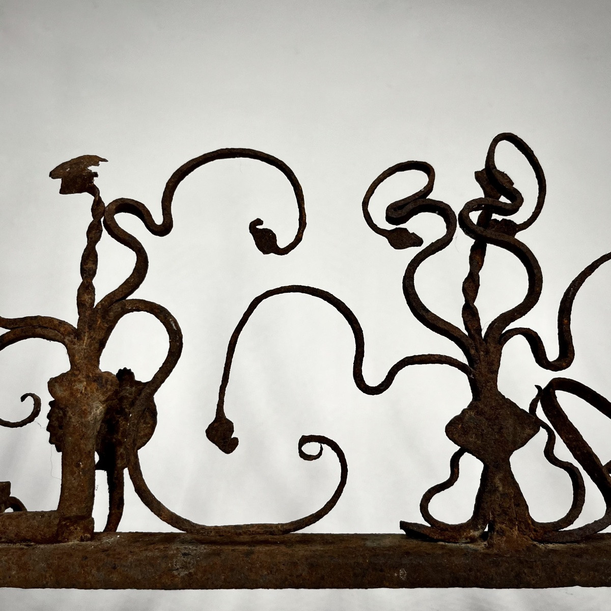Élément de char sicilien en fer forgé, XVIIIe - XIXe siècle - Art populaire Sicile 18e 19e-photo-8