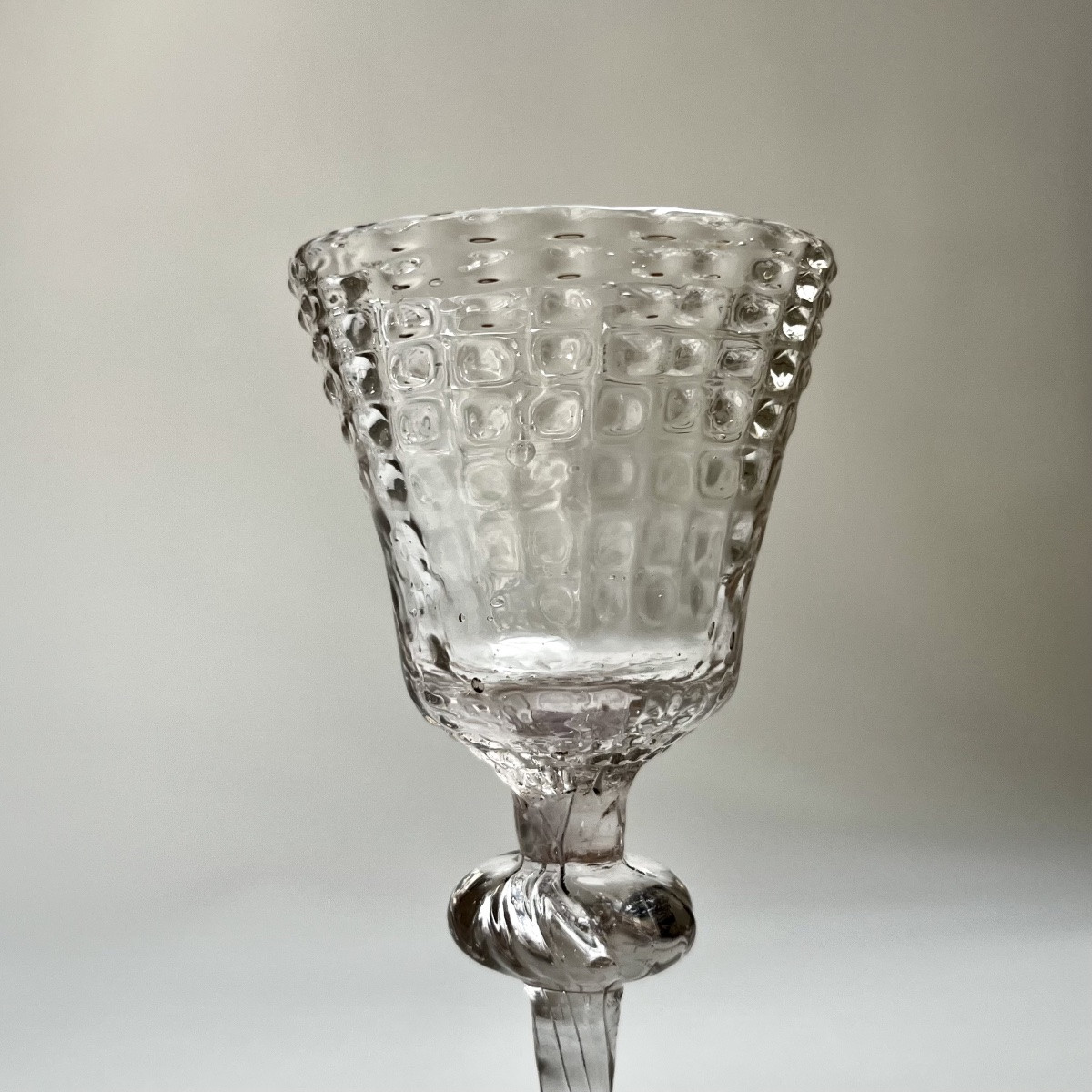 18th Century Liège Stemmed Glass 18th Century Blown Glass-photo-2