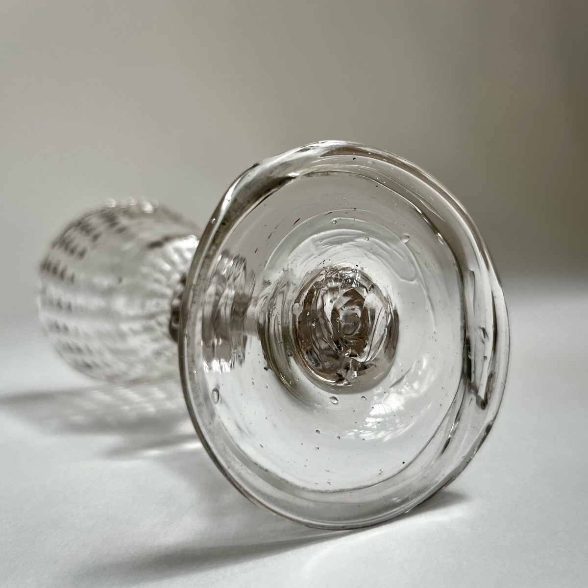 18th Century Liège Stemmed Glass 18th Century Blown Glass-photo-3