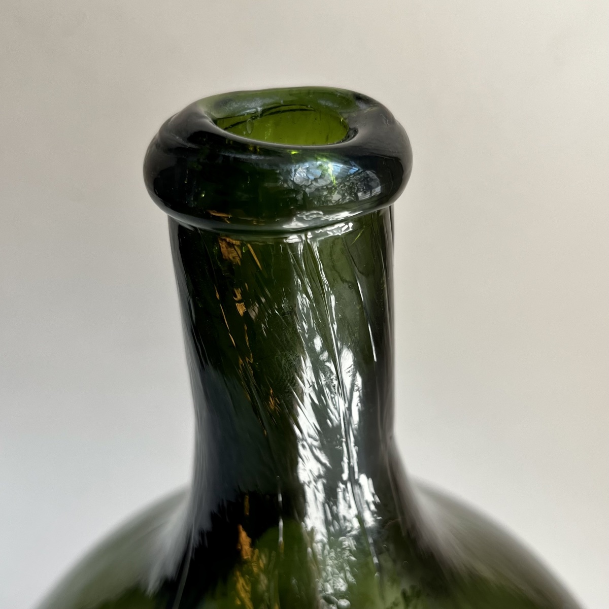 Blown-glass Onion Bottle - Fritz Glimpfs, Amsterdam - 19th Century-photo-1