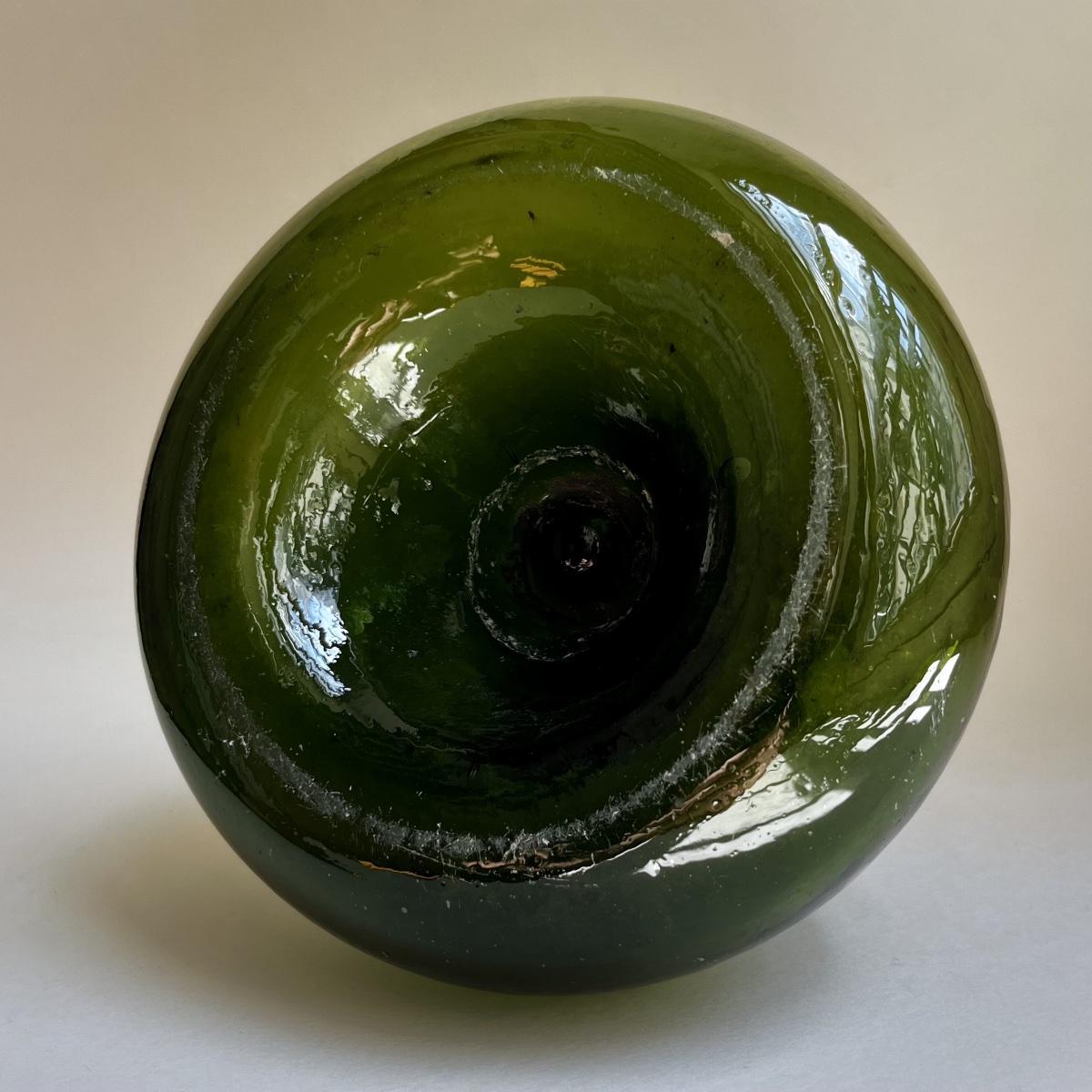 Blown-glass Onion Bottle - Fritz Glimpfs, Amsterdam - 19th Century-photo-5