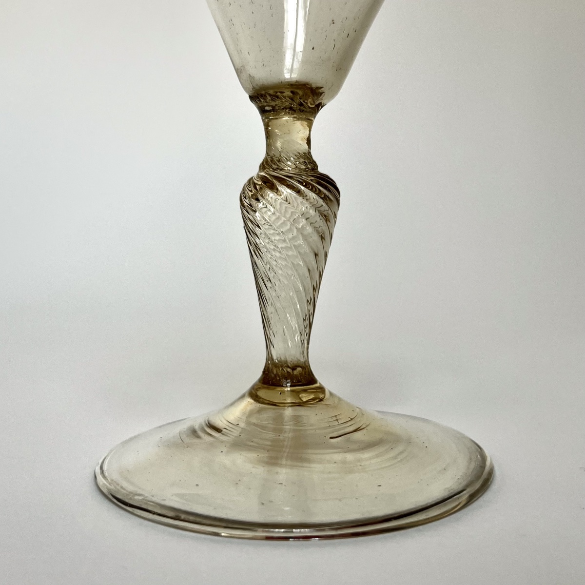 18th-century Twisted-stem Fern Glass, Blown Glass, 18th Century-photo-2