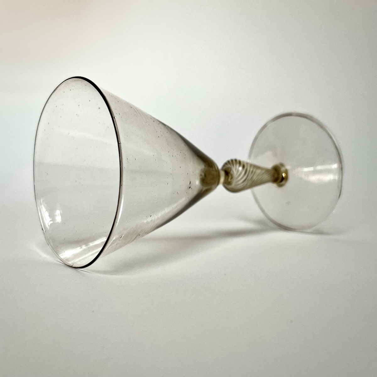 18th-century Twisted-stem Fern Glass, Blown Glass, 18th Century-photo-4