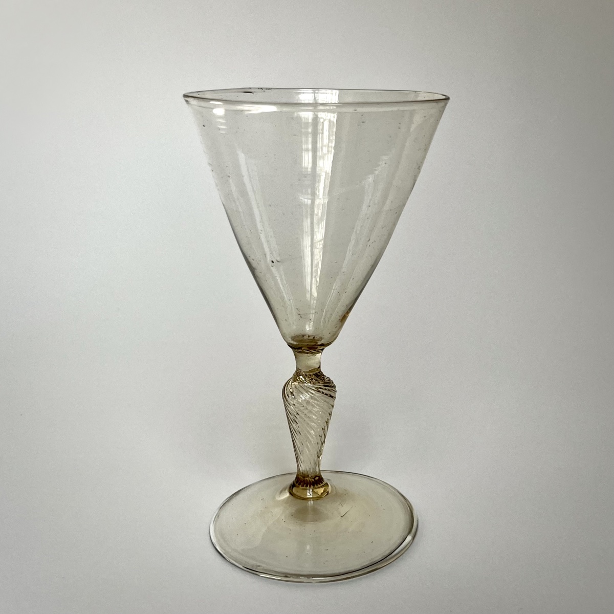 18th-century Twisted-stem Fern Glass, Blown Glass, 18th Century-photo-1