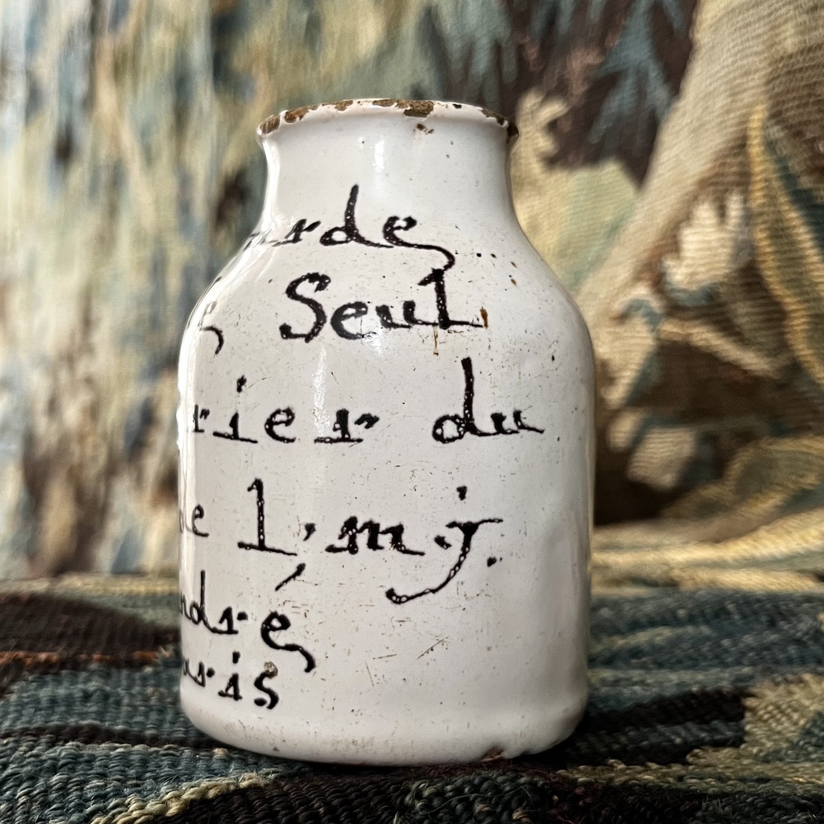 18th-century Earthenware Mustard Jar By Maille, Rue Saint-andré In Paris - 18th-century Mustard Jar-photo-4