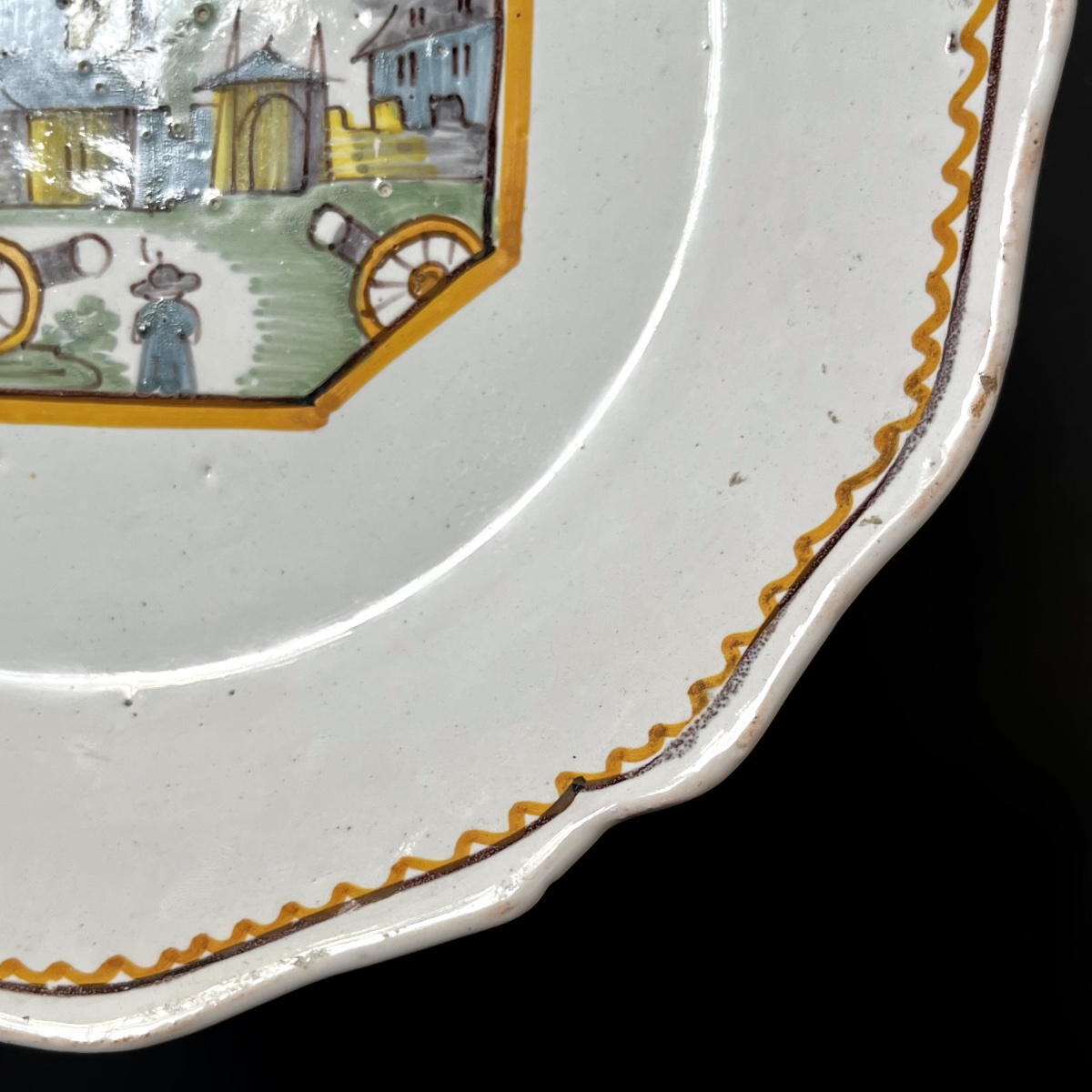 Assiette révolutionnaire "Prise de la Bastille" en faïence de Nevers, fin XVIIIe Révolution 18e-photo-4