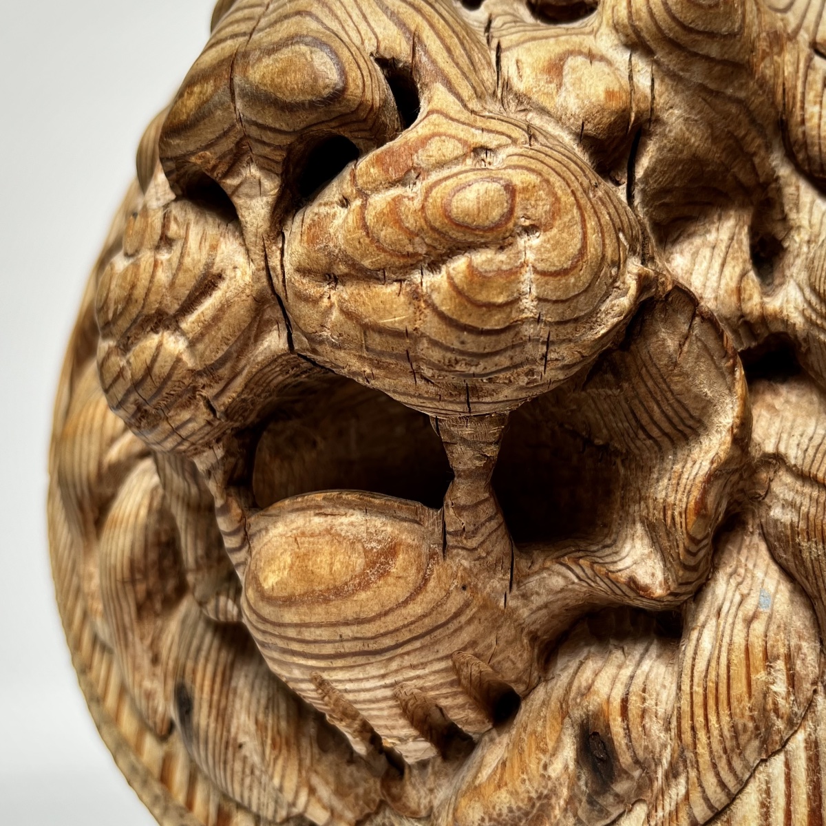 Lion's Muzzle, Carved Pine Mascaron, Late 19th–early 20th Century; Folk Art, Carved Wood, 19th–20th Centuries-photo-4