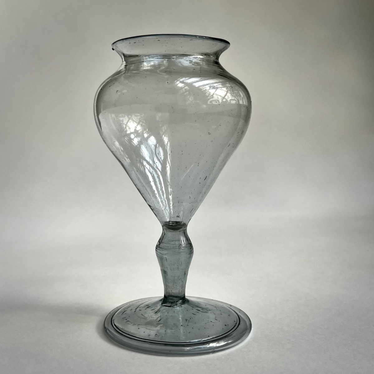 Bluish-gray Blown-glass Pillbox, 18th Century, Apothecary's Shop, 18th Century