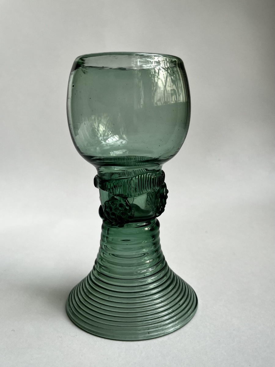 Two Römer Wine Glasses From Germany Or The Netherlands, 18th-century Blown Glass-photo-3