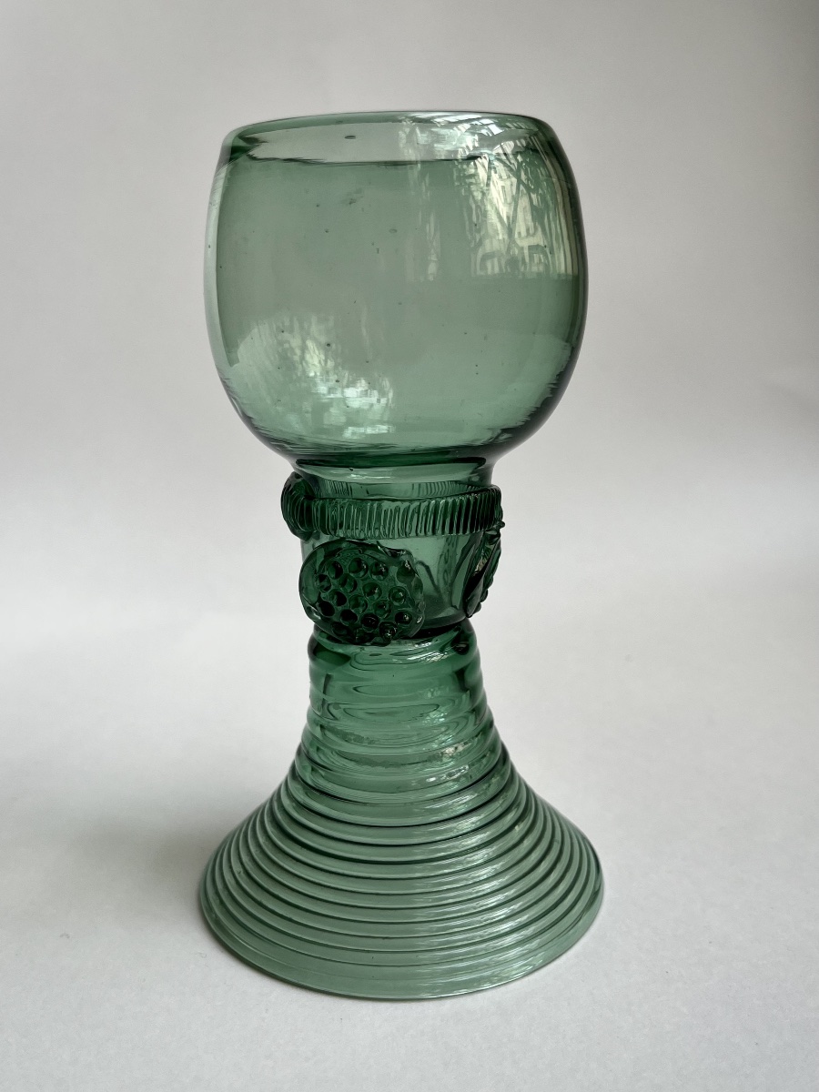 Two Römer Wine Glasses From Germany Or The Netherlands, 18th-century Blown Glass-photo-5