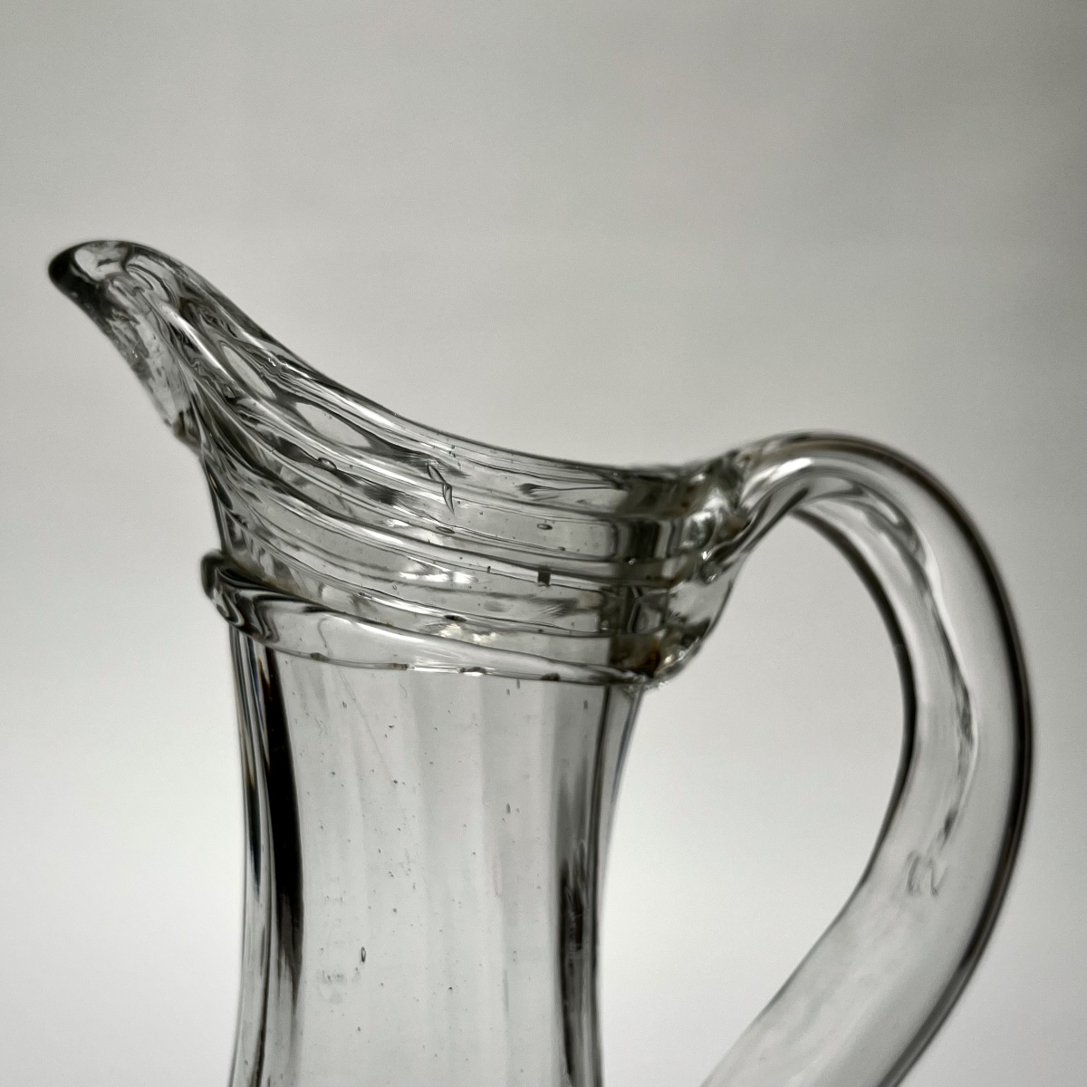 Énorme pichet à cidre normand en verre soufflé, fin XVIIIe début XIXe art populaire 18e 19e-photo-4