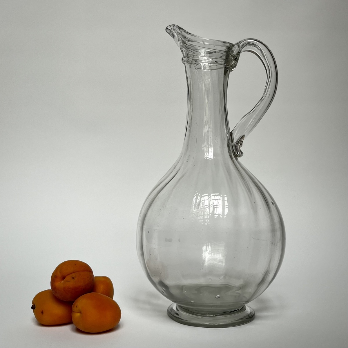 Énorme pichet à cidre normand en verre soufflé, fin XVIIIe début XIXe art populaire 18e 19e-photo-2