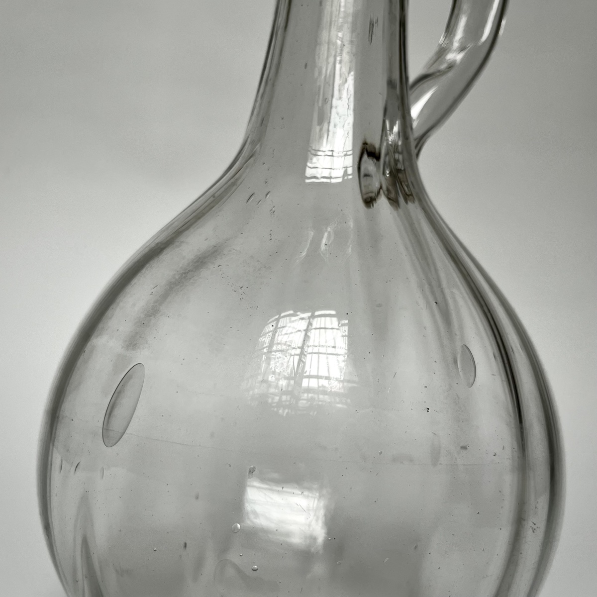 Énorme pichet à cidre normand en verre soufflé, fin XVIIIe début XIXe art populaire 18e 19e-photo-5