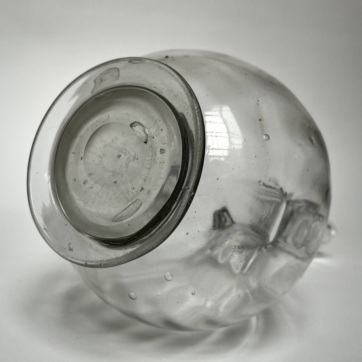Énorme pichet à cidre normand en verre soufflé, fin XVIIIe début XIXe art populaire 18e 19e-photo-8