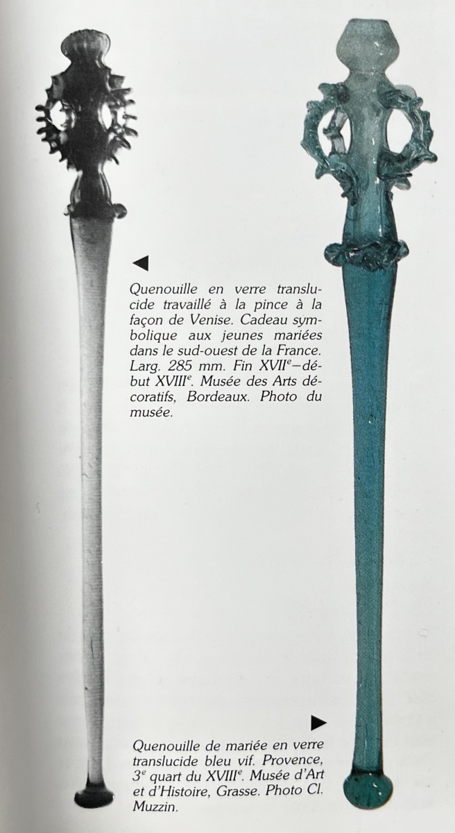 Green Glass Bridal Spindle - Southern France, 18th Century - 18th-century Folk Art-photo-4