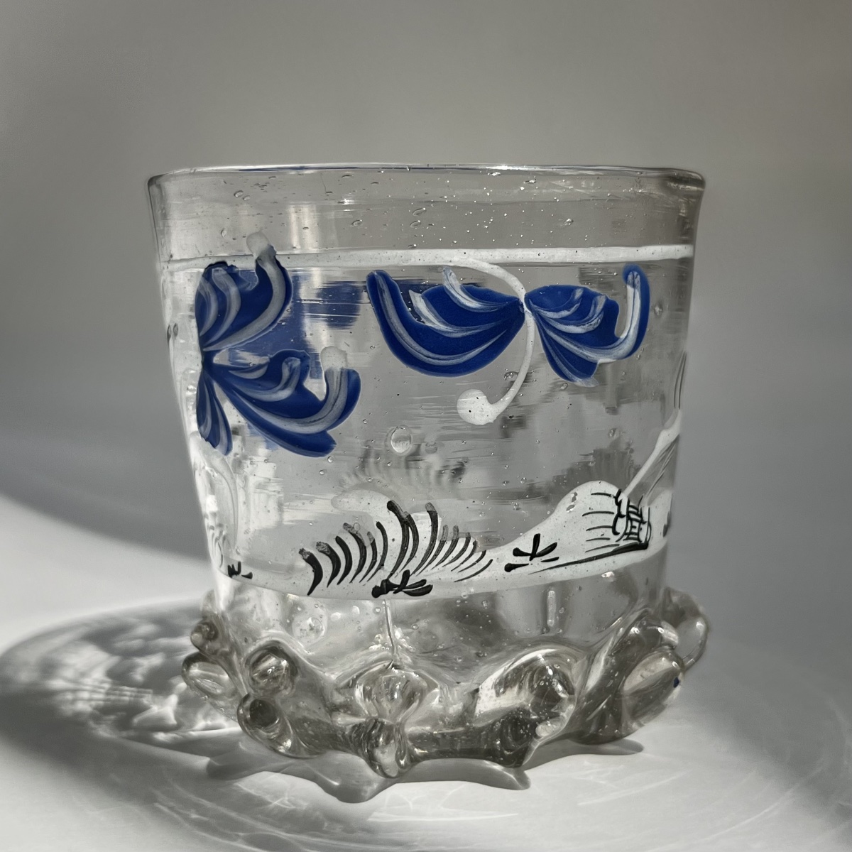 Enameled Glass Goblet, Circa 1700, Decorated With A Doe—germany, Switzerland, 18th Century-photo-3