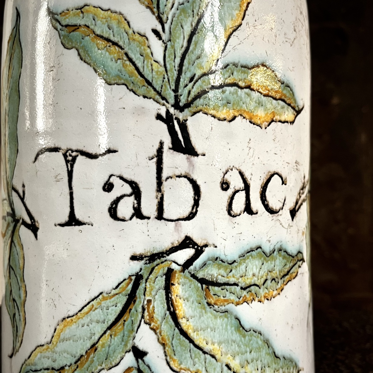 Important pot à tabac du XVIIIe siècle en faïence de Paris ou de Saint Omer, 18e -photo-2