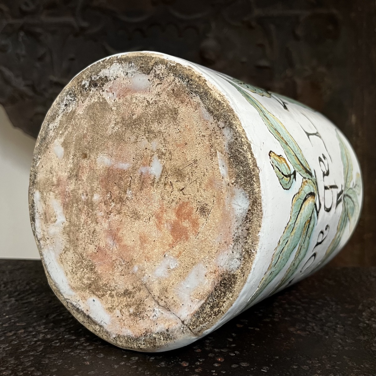 Important pot à tabac du XVIIIe siècle en faïence de Paris ou de Saint Omer, 18e -photo-8