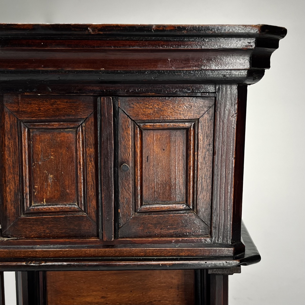 Two-part Cabinet / Miniature Cabinet—haute époque Style, 19th-century Folk Art-photo-3