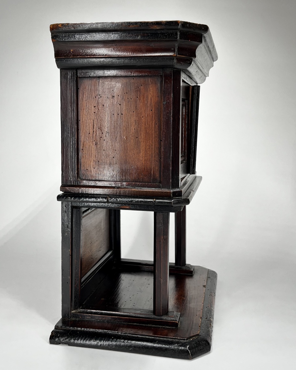 Two-part Cabinet / Miniature Cabinet—haute époque Style, 19th-century Folk Art-photo-4