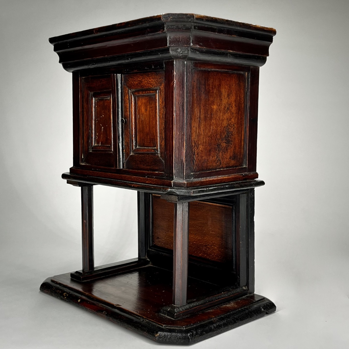 Two-part Cabinet / Miniature Cabinet—haute époque Style, 19th-century Folk Art-photo-7
