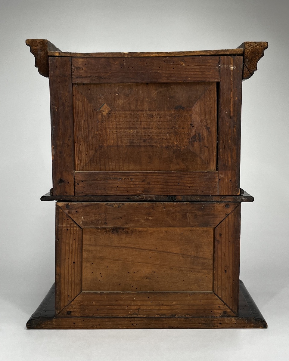Two-part Cabinet / Miniature Cabinet—haute époque Style, 19th-century Folk Art-photo-8