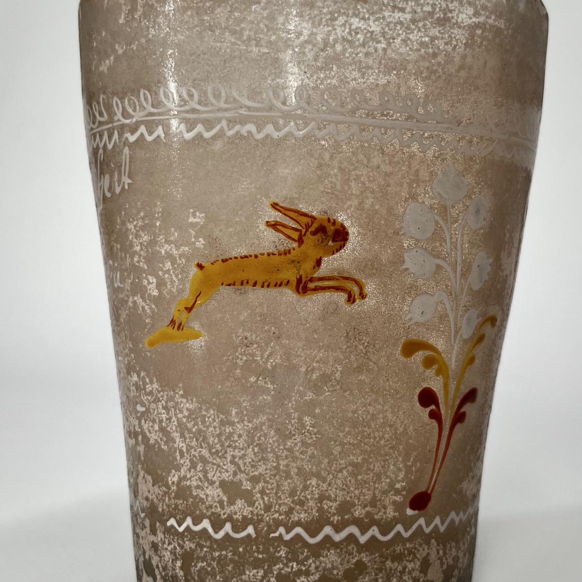 Enameled Glass Cup Dated 1759—flühli, Switzerland—18th Century-photo-1