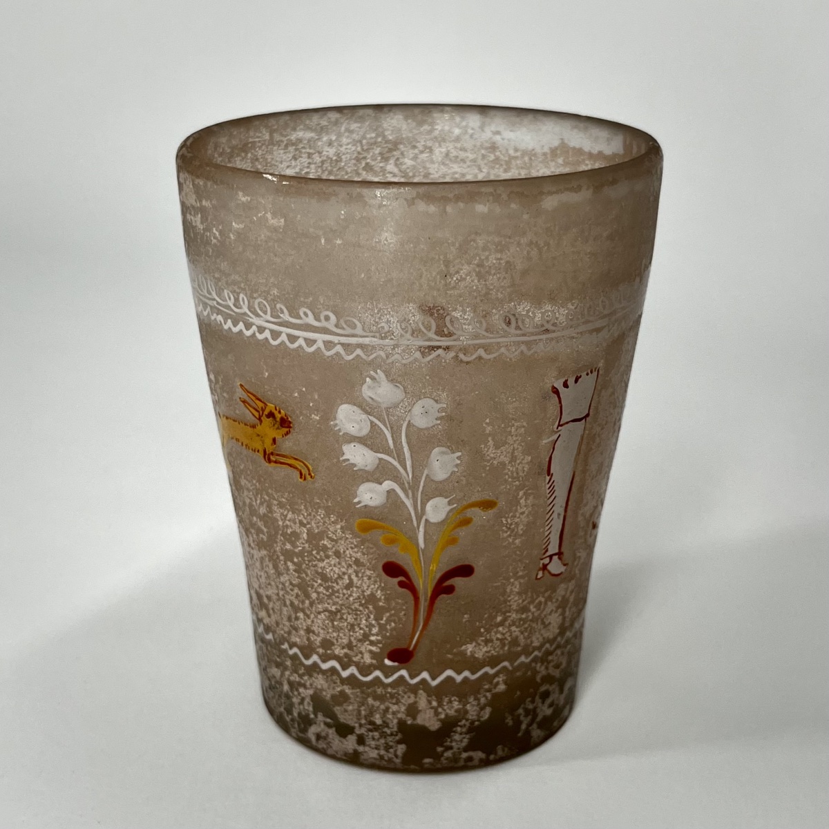 Enameled Glass Cup Dated 1759—flühli, Switzerland—18th Century-photo-5