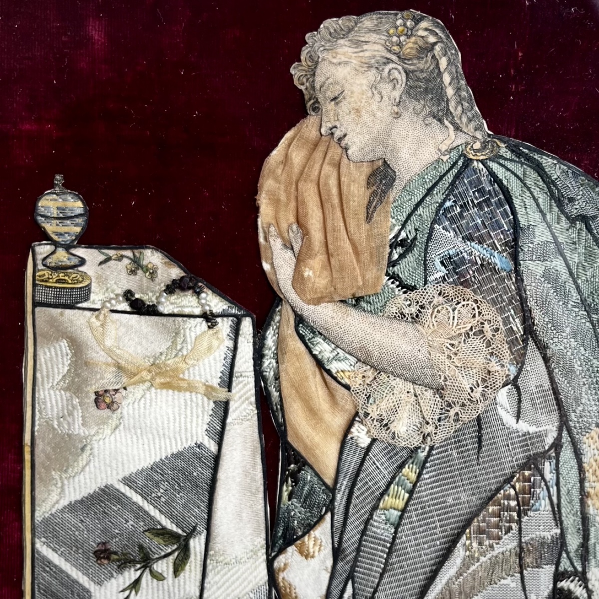 Gravure habillée Sainte Marie Madeleine XVIIIe siècle - chez Bonnart 18e-photo-2