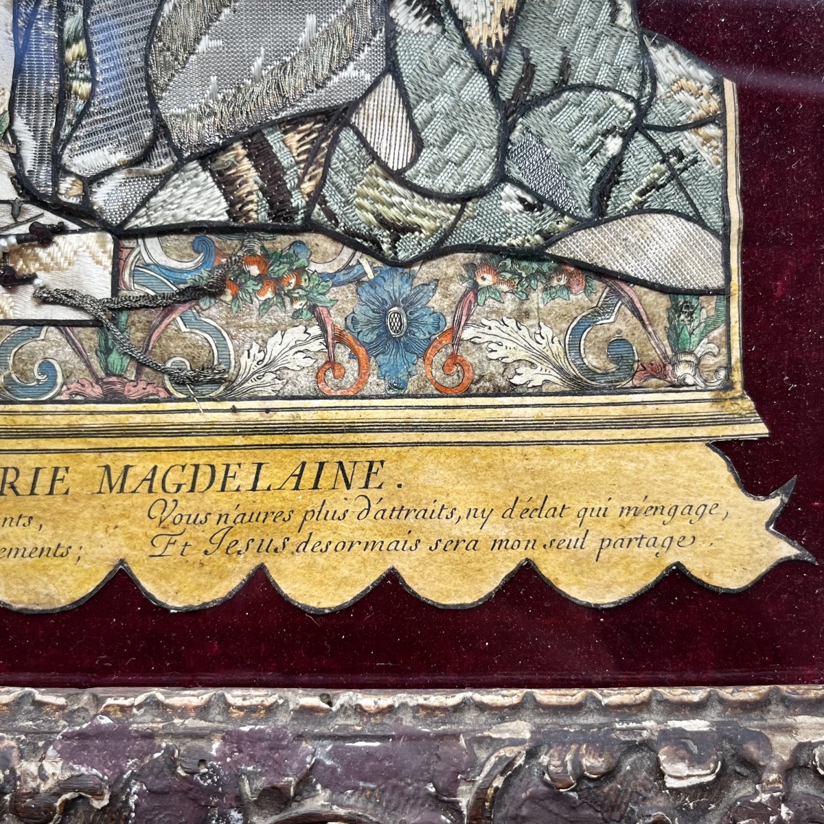 Gravure habillée Sainte Marie Madeleine XVIIIe siècle - chez Bonnart 18e-photo-3