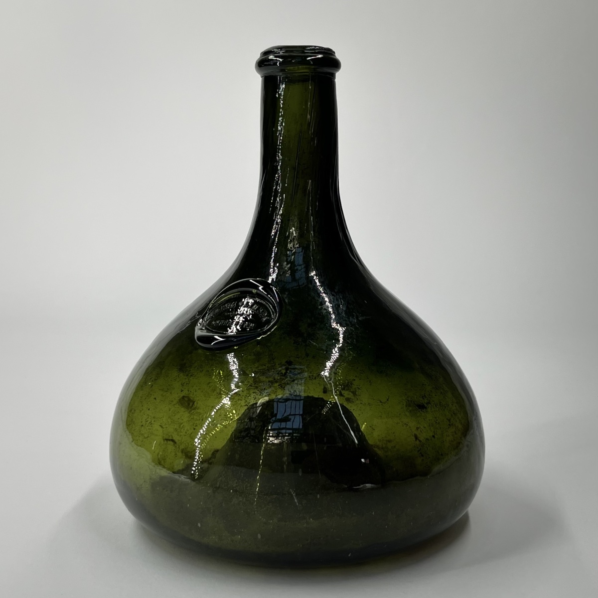 Hand-blown Glass Wine Bottle - Fritz Glimpfs, Amsterdam - 19th Century-photo-1