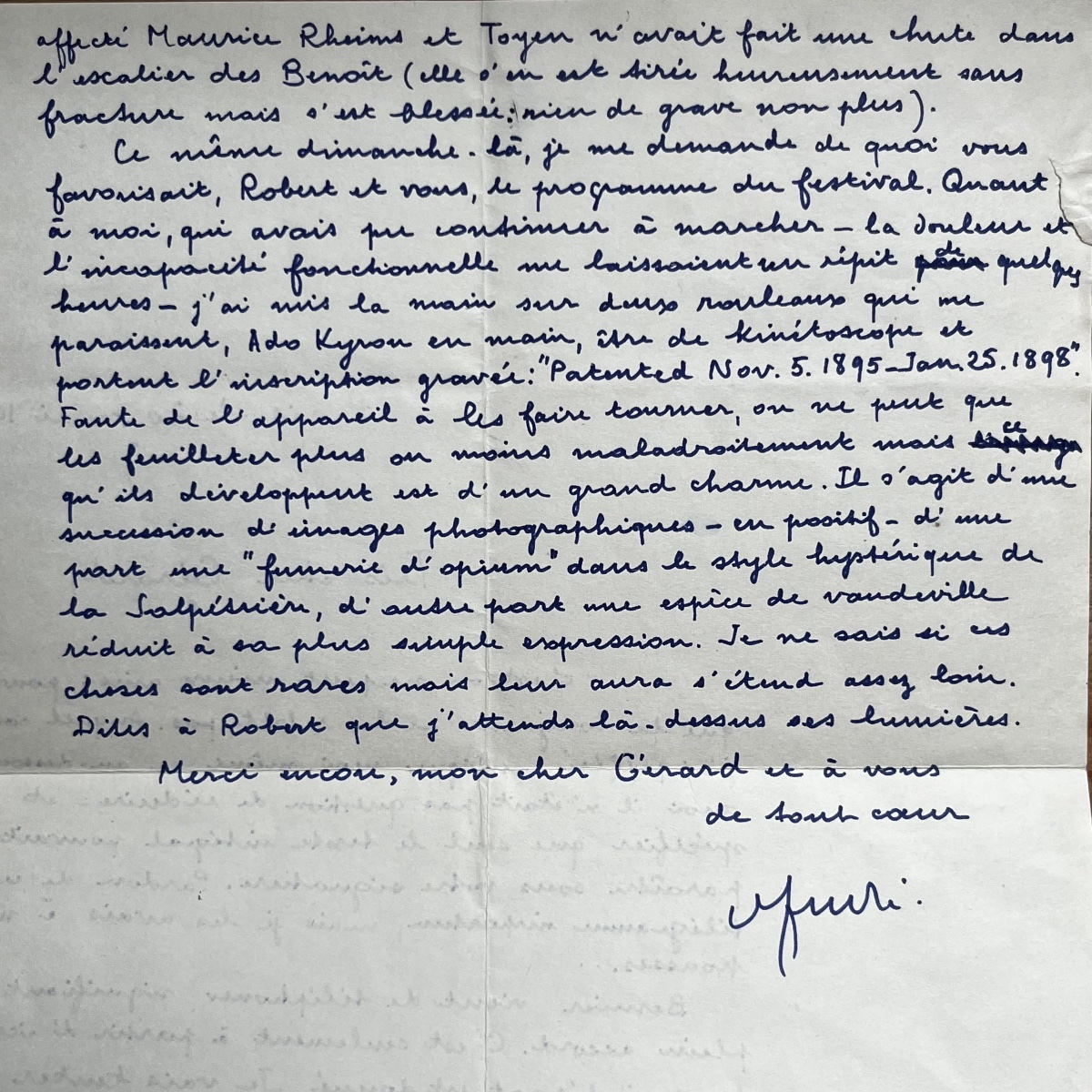 André Breton - Signed Autograph Letter To Gérard Legrand - May 1965 - Surrealist Manuscript-photo-2