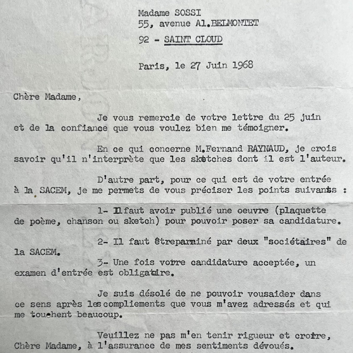 Philippe Bouvard - Signed Letter On *le Figaro* Letterhead - June 27, 1968 - Rtl-photo-4
