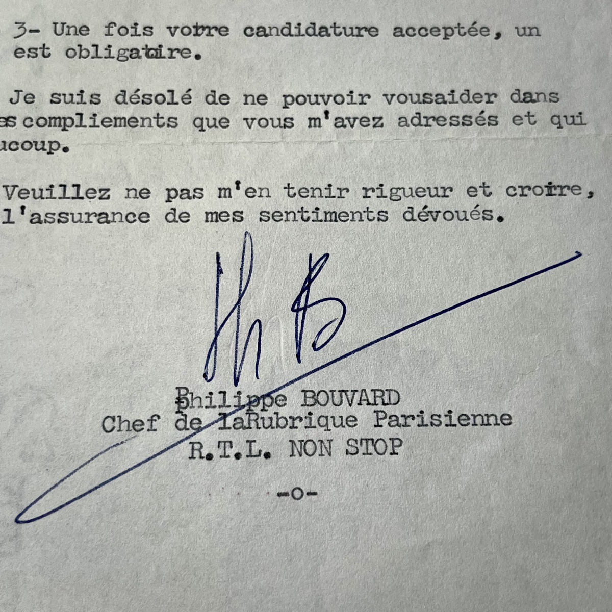 Philippe Bouvard - Signed Letter On *le Figaro* Letterhead - June 27, 1968 - Rtl-photo-1