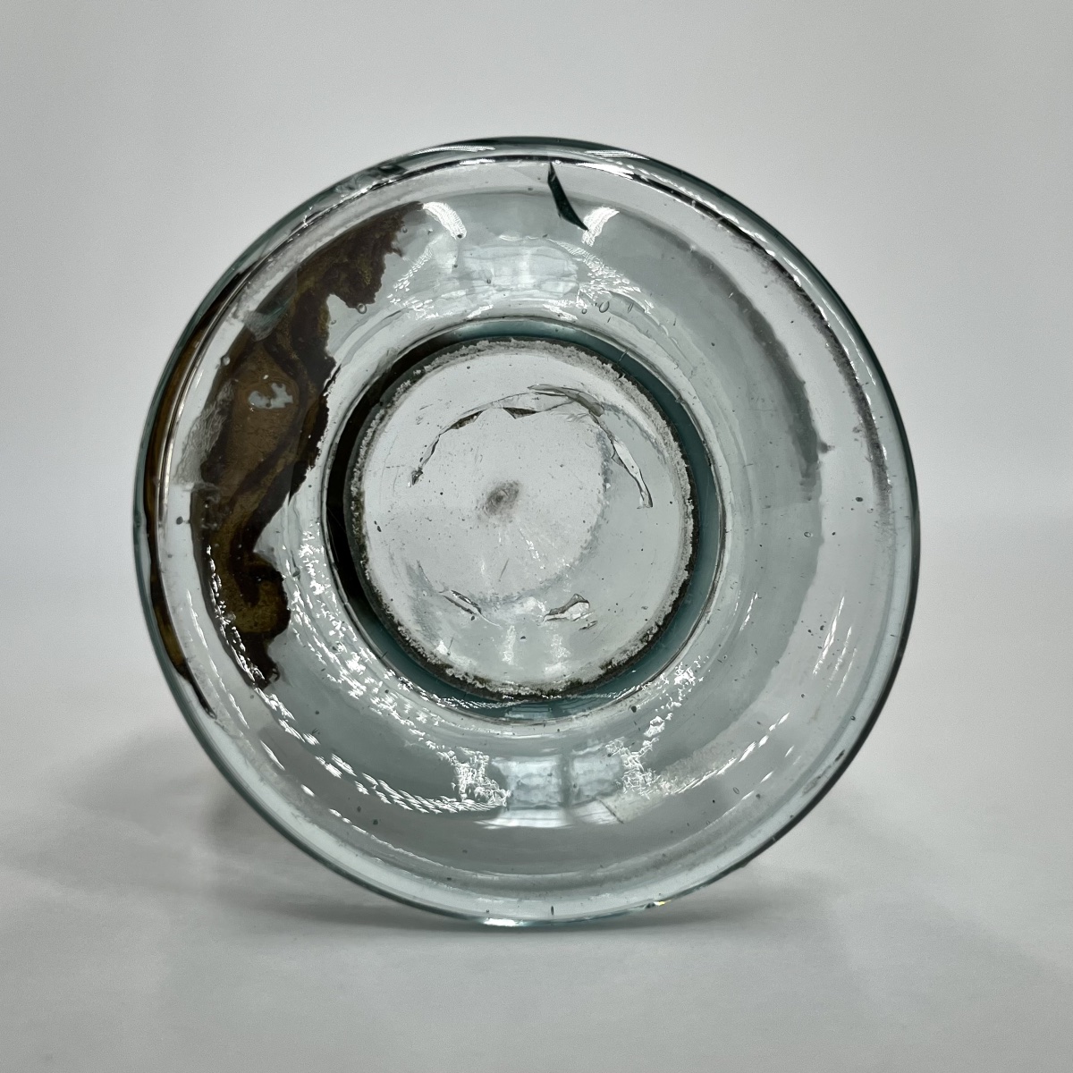 Pot de pharmacie à décor peint Arsenic en verre soufflé XVIIIe - 18e-photo-2