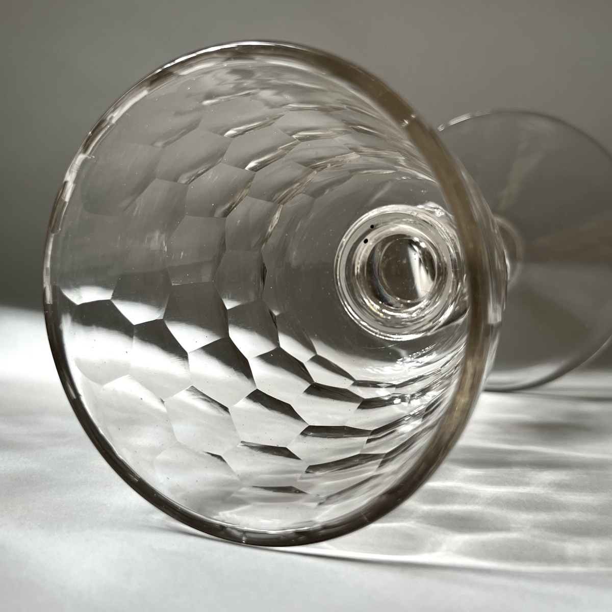 Large Stemmed Glass Or Goblet, Hand-blown And Cut—18th-century Bohemia -photo-1