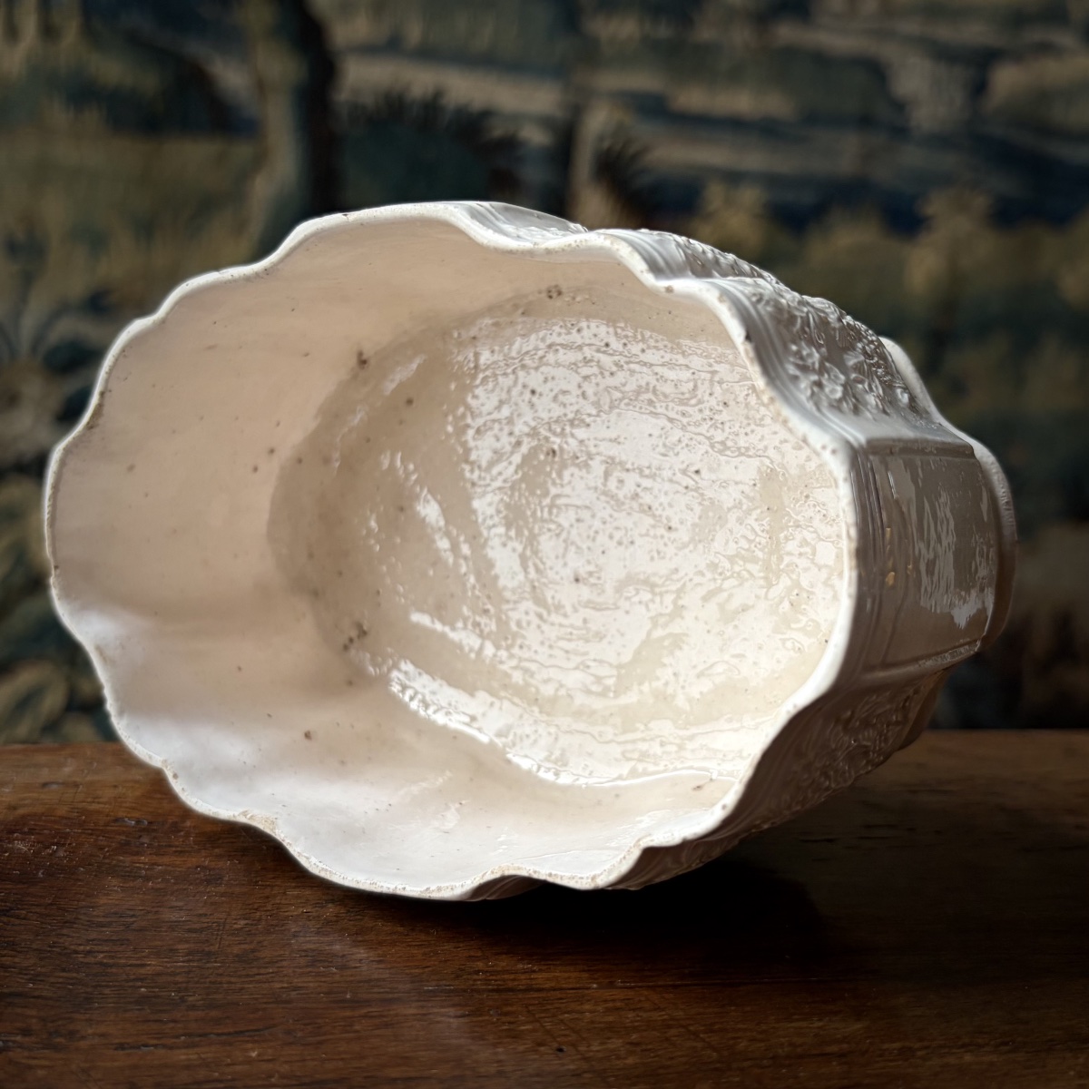 Sugar Bowl Made Of Fine Rambervillers Earthenware Or Pipe Clay, Lorraine, 18th Century-photo-5