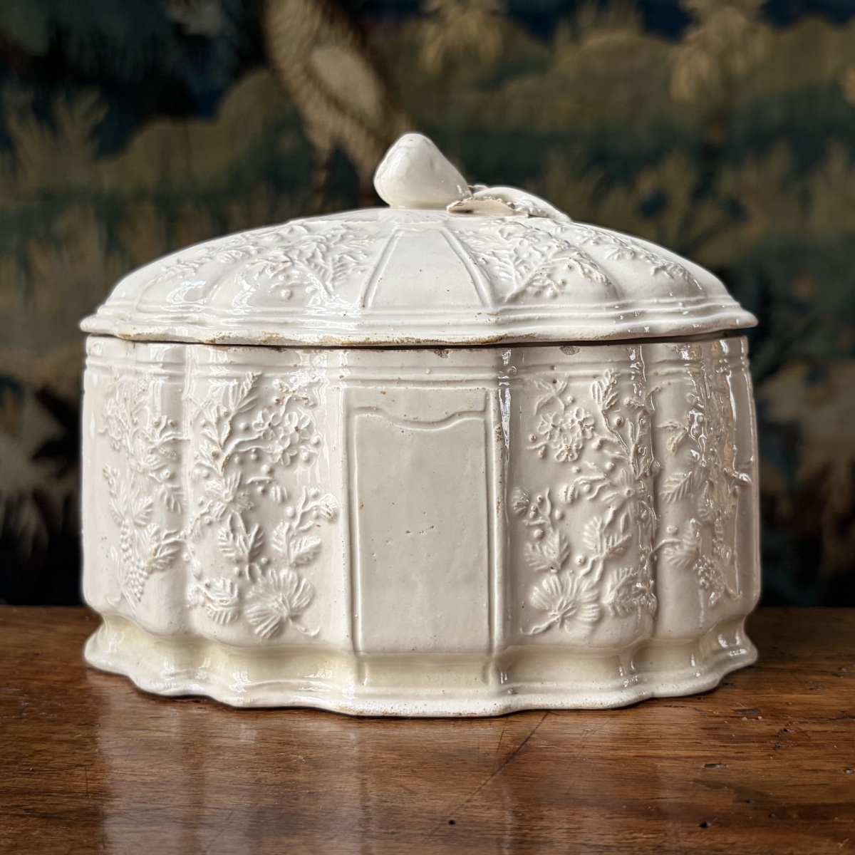 Sugar Bowl Made Of Fine Rambervillers Earthenware Or Pipe Clay, Lorraine, 18th Century-photo-6