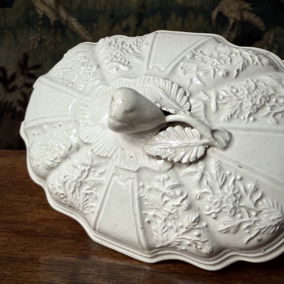 Sugar Bowl Made Of Fine Rambervillers Earthenware Or Pipe Clay, Lorraine, 18th Century-photo-7