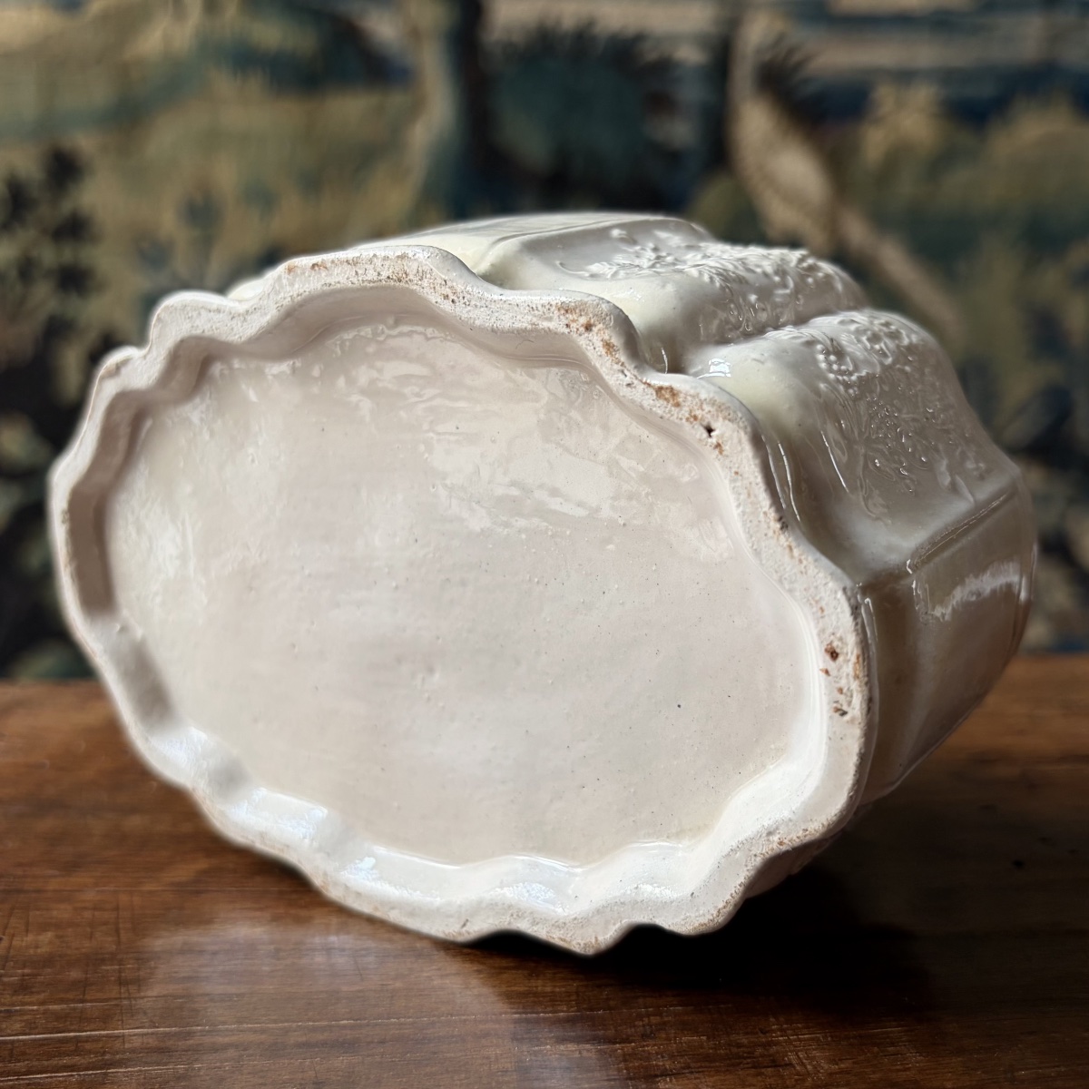 Sugar Bowl Made Of Fine Rambervillers Earthenware Or Pipe Clay, Lorraine, 18th Century-photo-8