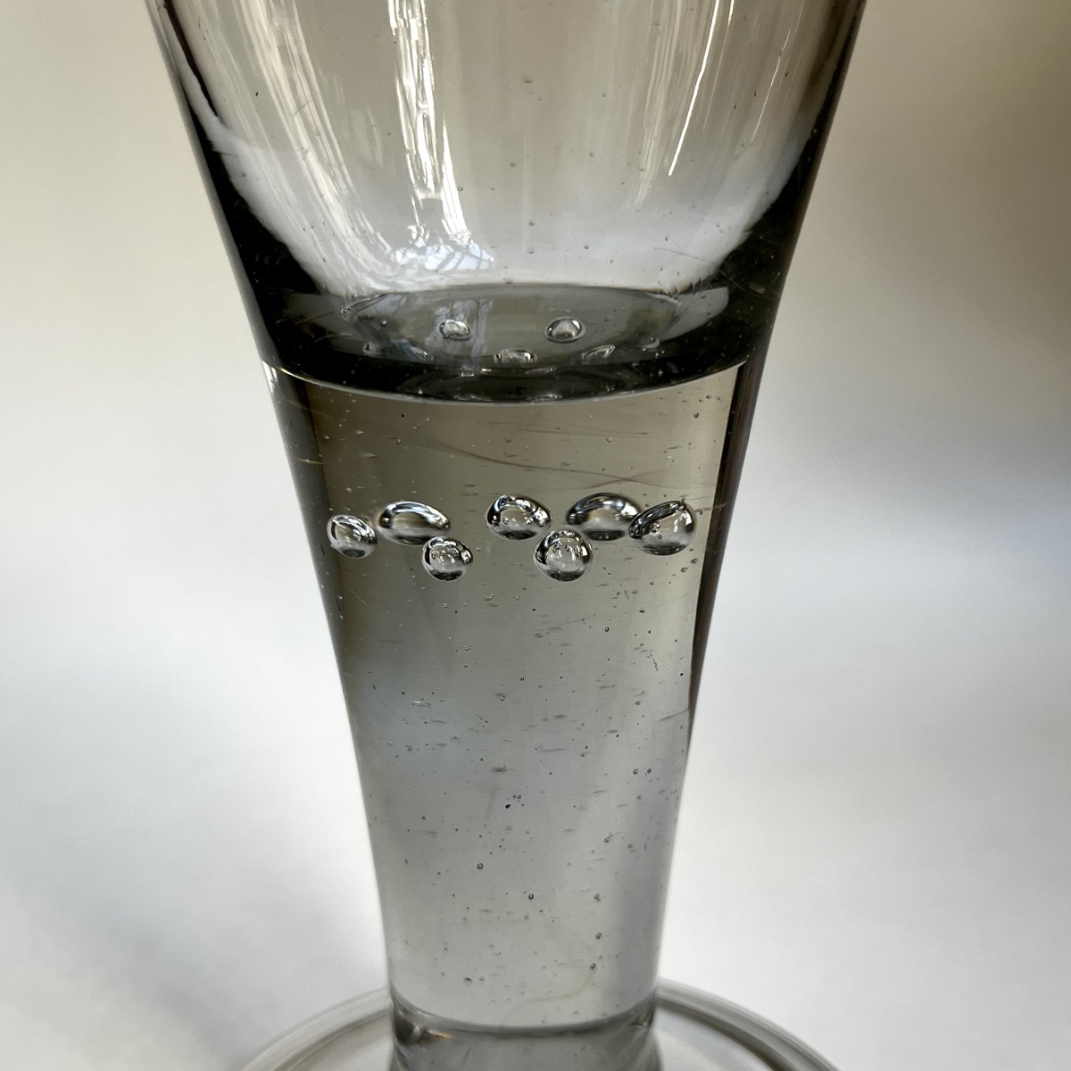 Baroque Conical-stemmed Glass With Bubbles, Probably From Lauenstein, Germany, 18th Century-photo-2