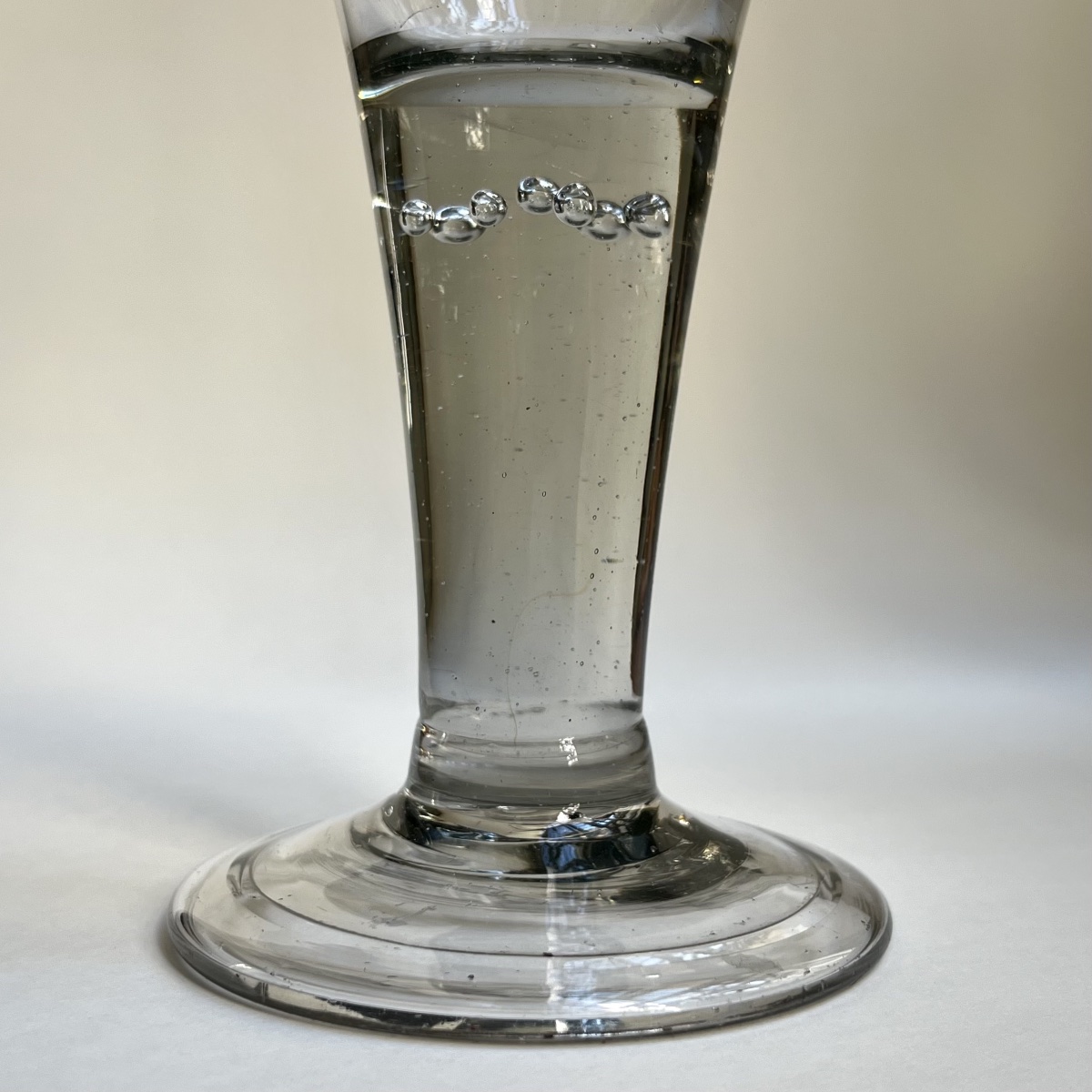 Baroque Conical-stemmed Glass With Bubbles, Probably From Lauenstein, Germany, 18th Century-photo-3