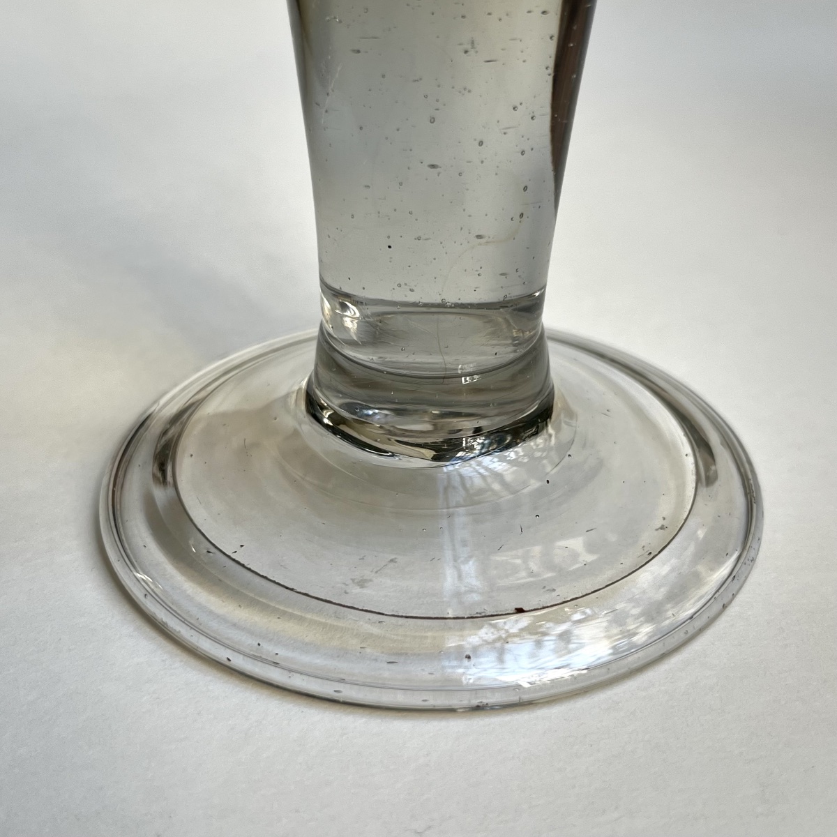 Baroque Conical-stemmed Glass With Bubbles, Probably From Lauenstein, Germany, 18th Century-photo-4