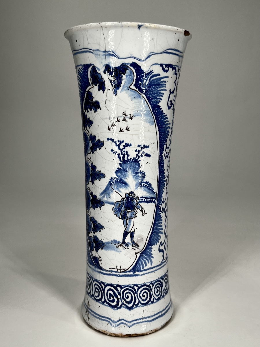 Vase cornet en faïence de Delft (?) – XVIIIe siècle 18e-photo-2