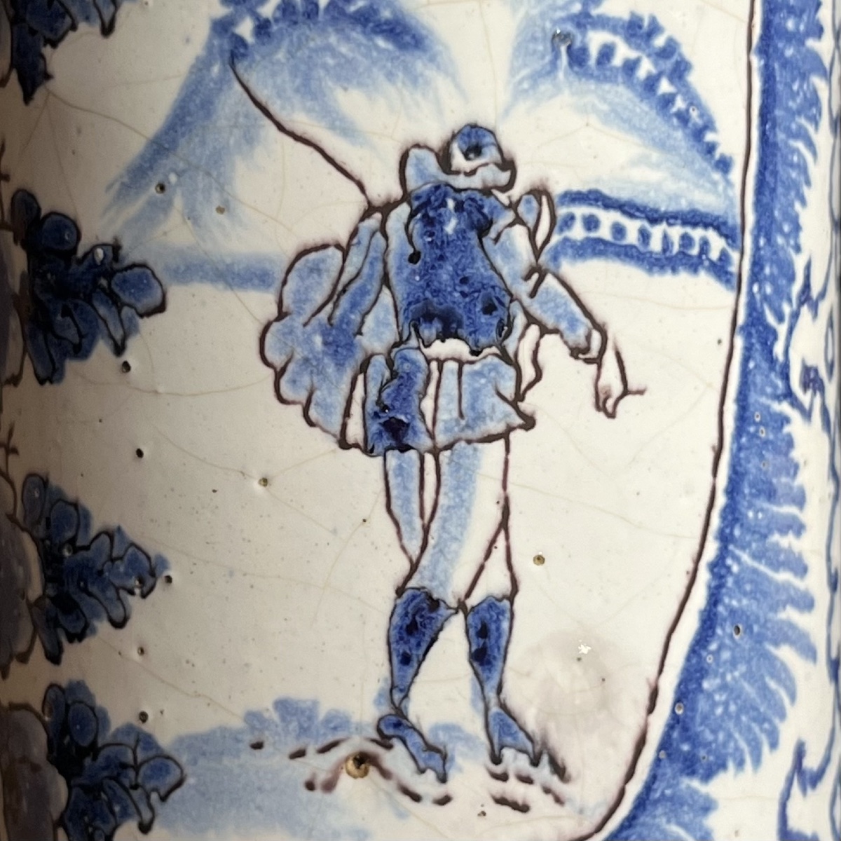 Vase cornet en faïence de Delft (?) – XVIIIe siècle 18e-photo-3