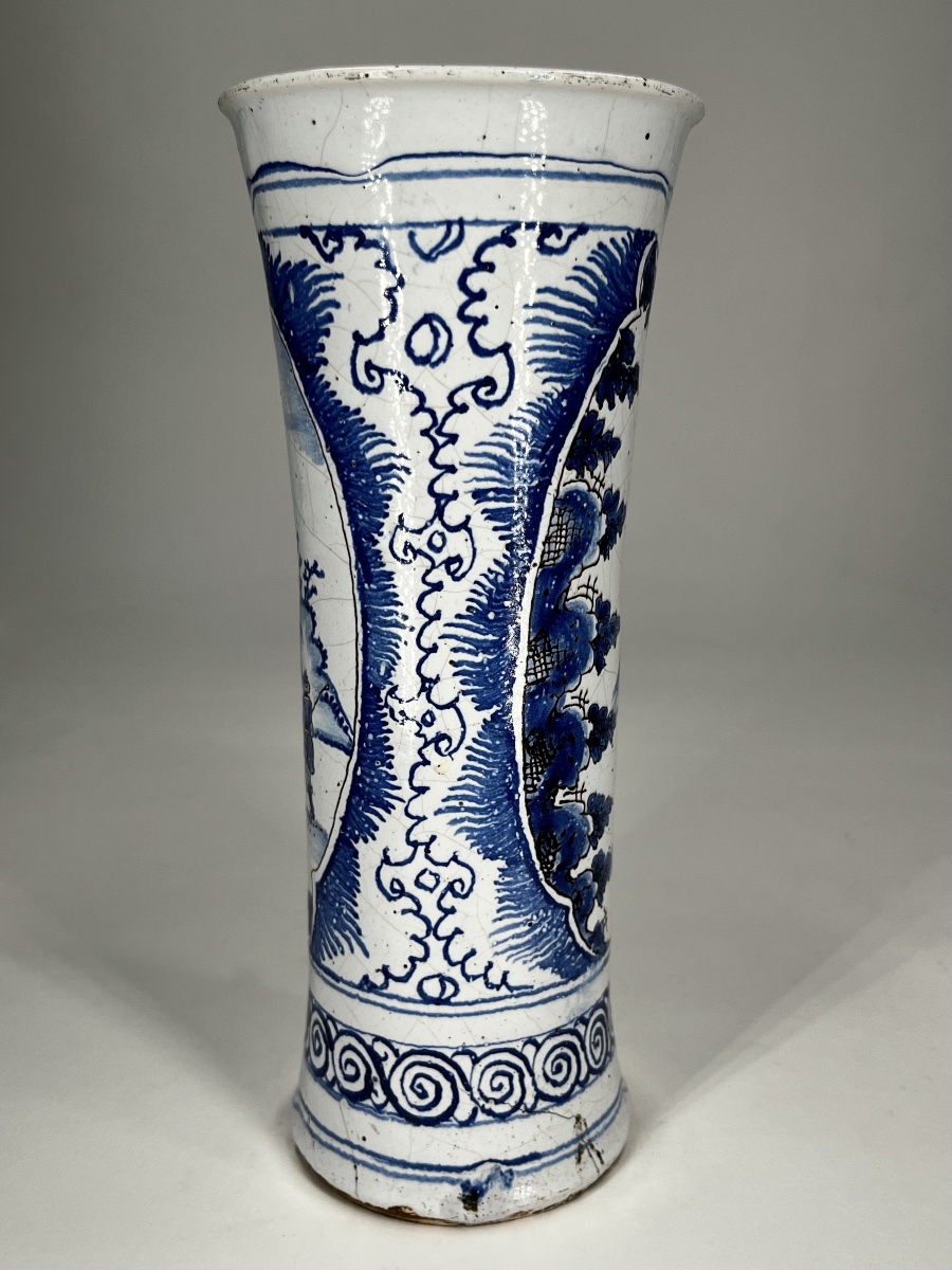 Vase cornet en faïence de Delft (?) – XVIIIe siècle 18e-photo-4