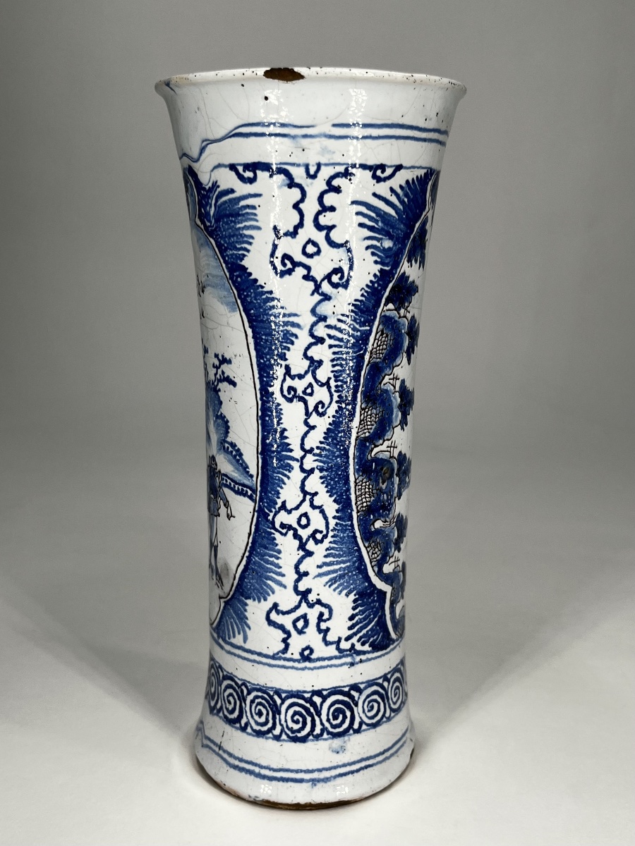 Vase cornet en faïence de Delft (?) – XVIIIe siècle 18e-photo-3
