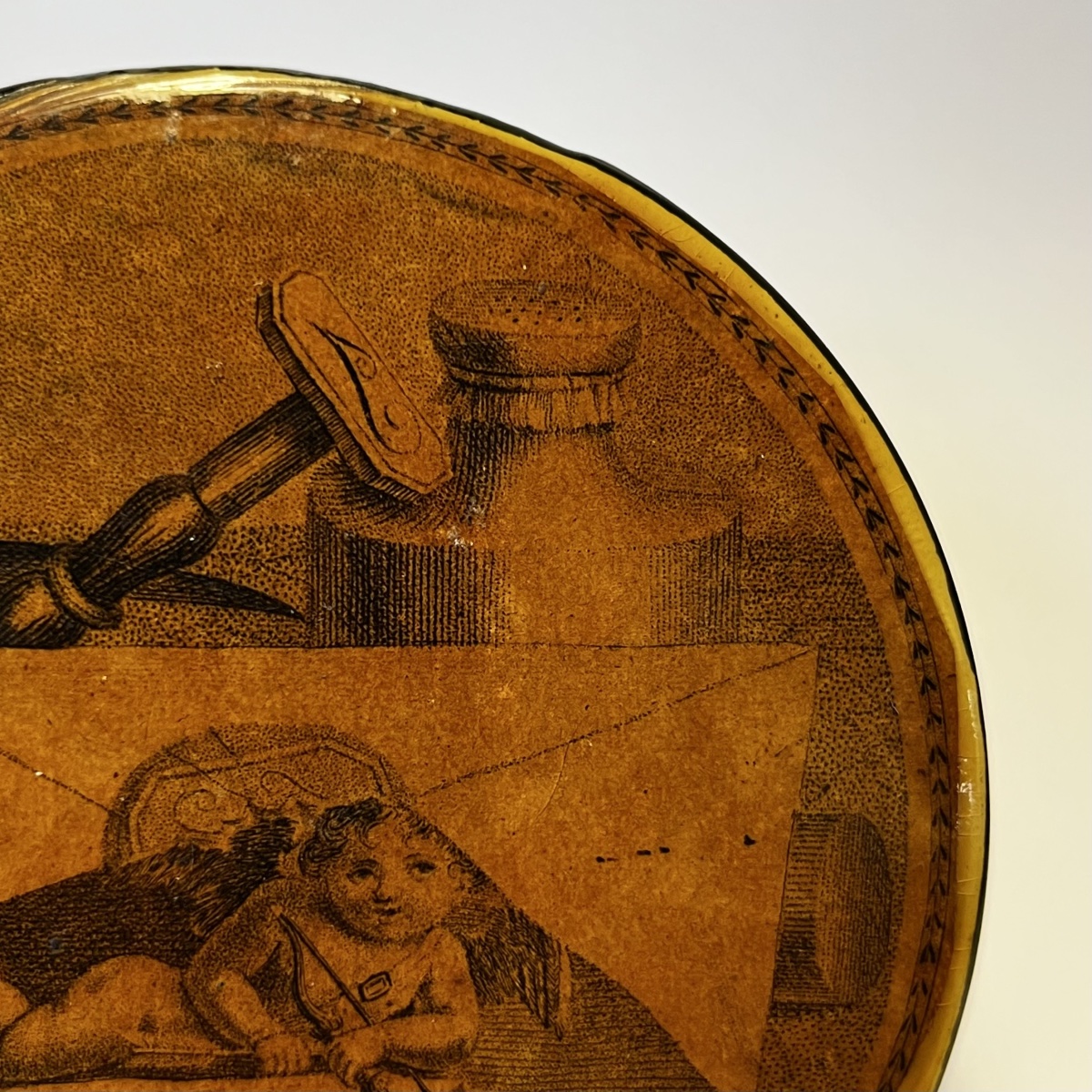 "love In A Letter" Snuffbox Made Of Boiled Cardboard - 19th-century Restoration Period-photo-4