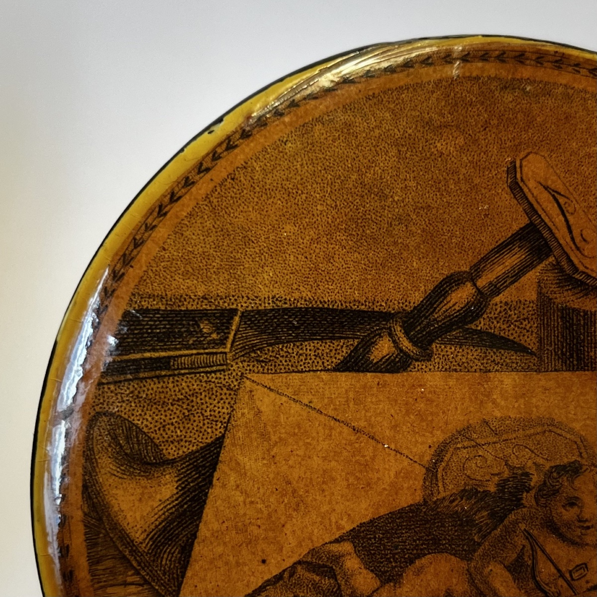 "love In A Letter" Snuffbox Made Of Boiled Cardboard - 19th-century Restoration Period-photo-2